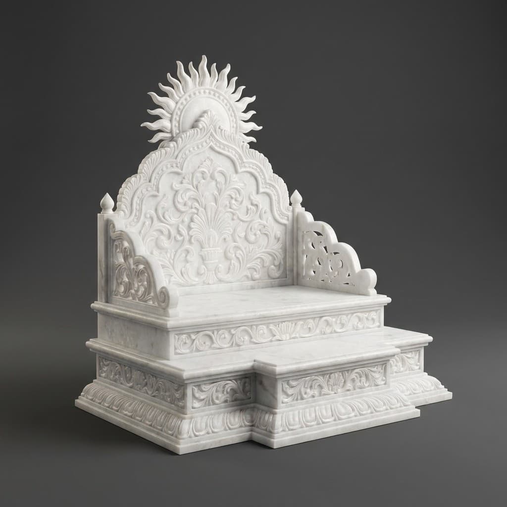 Timeless Hand-Carved Ornate Stone Temple for Home Mandir - hero-light