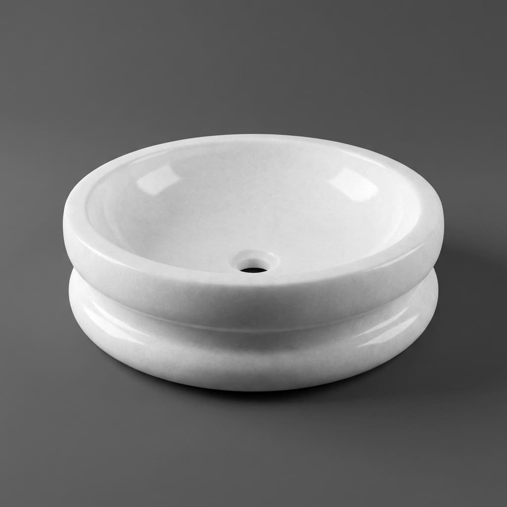 Handcrafted Modern Minimalist Stone Countertop Basin
