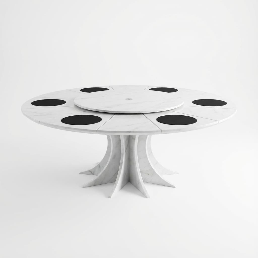 Exquisite Hand-Carved Contemporary Stone Table