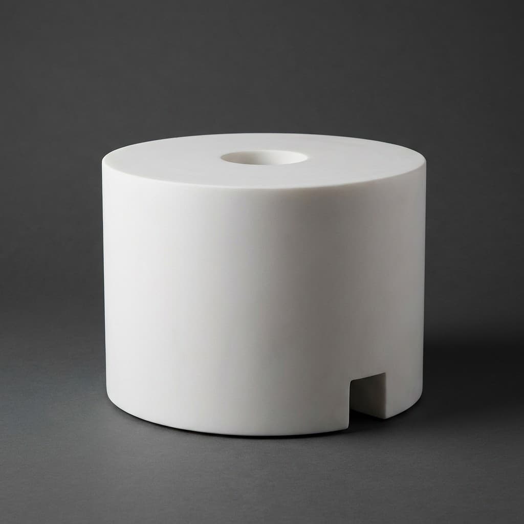 Artisan Crafted Minimalist Stone Fountain Riser Pedestal