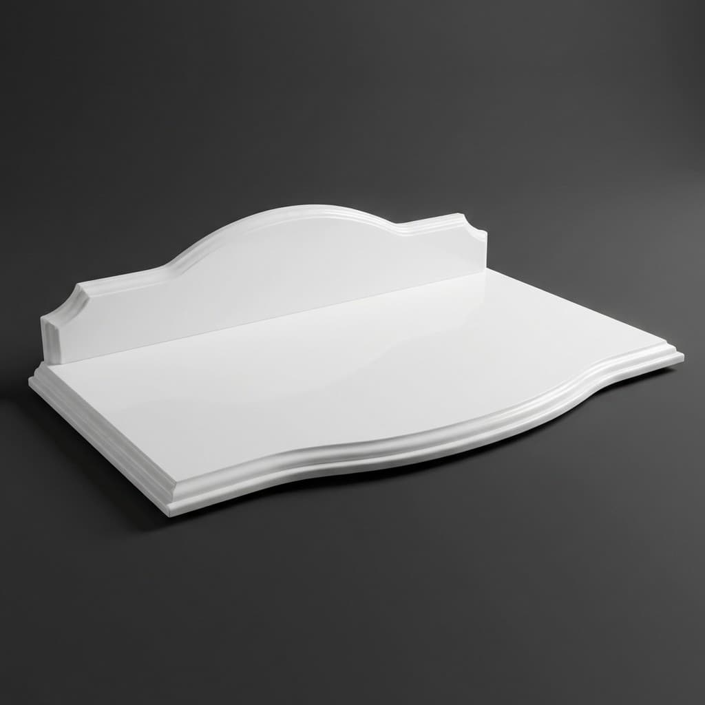 Artisan Hand-Carved Contoured Stone Vanity Top with Ogee Edge